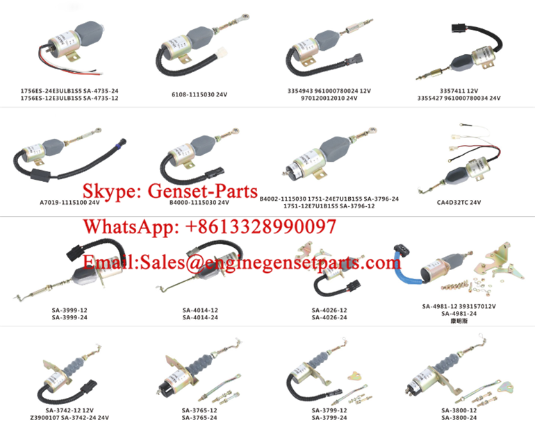Solenoidleri Durdur Original Engine Fuel Shut Off Solenoid